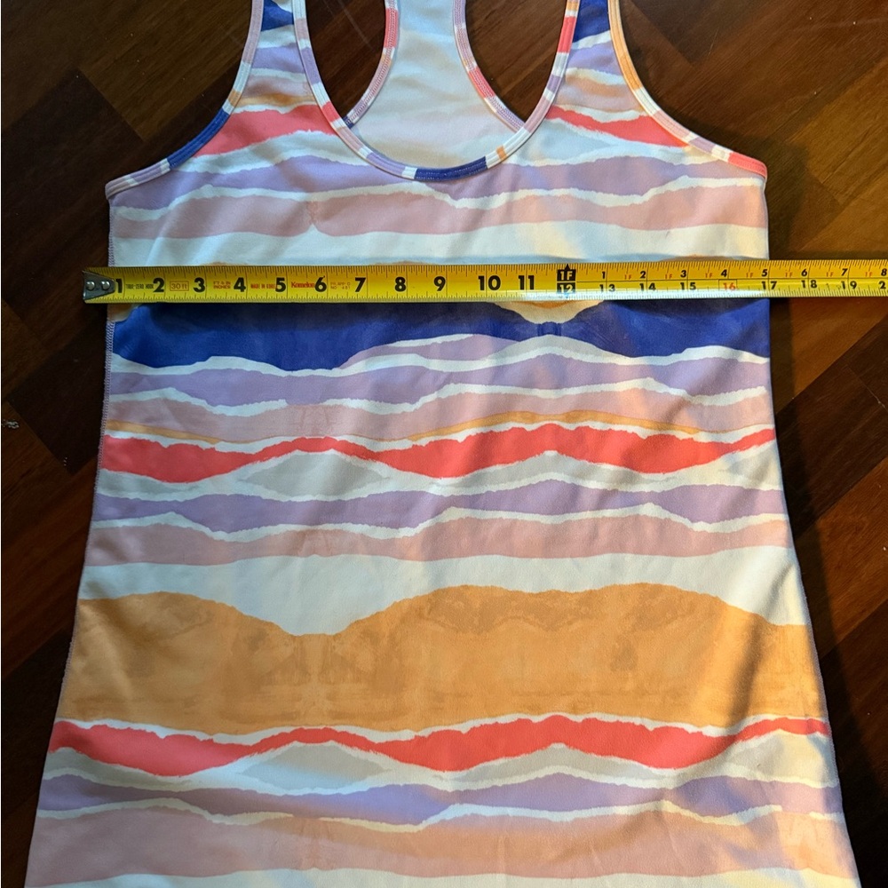 lululemon athletica Multicolor Striped Racerback Tank Top Size 8
